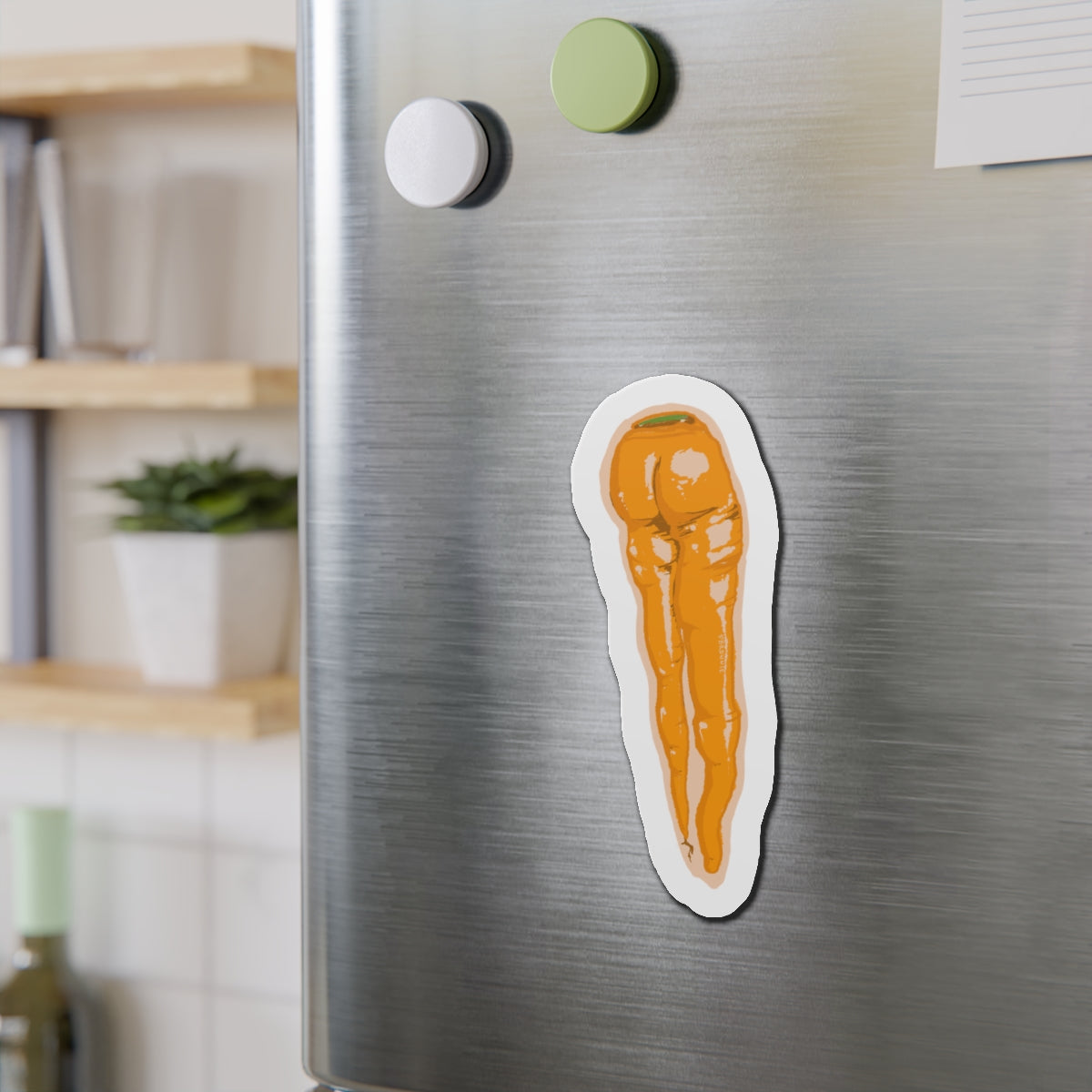 Carrot Booty Magnet designed by Paige Brown