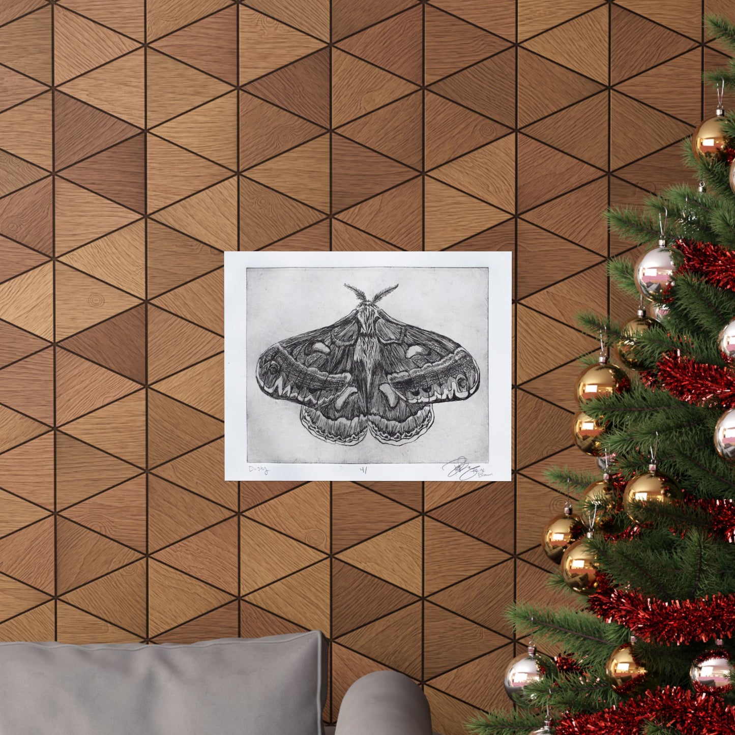 "Dusty V. 4" - Matte Print of a Copper Etching by Paige Brown