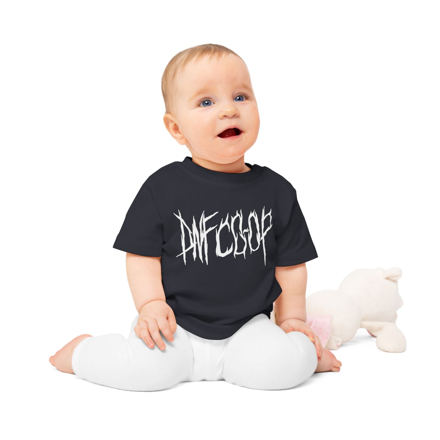 "DNF CO-OP" Baby Tee-shirt of Typography design by Paige Brown