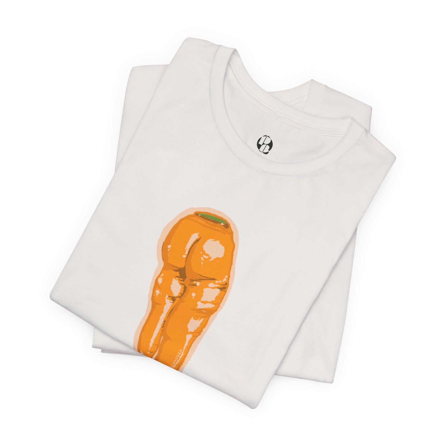 “Carrot Booty” tee shirt designed by Paige Brown