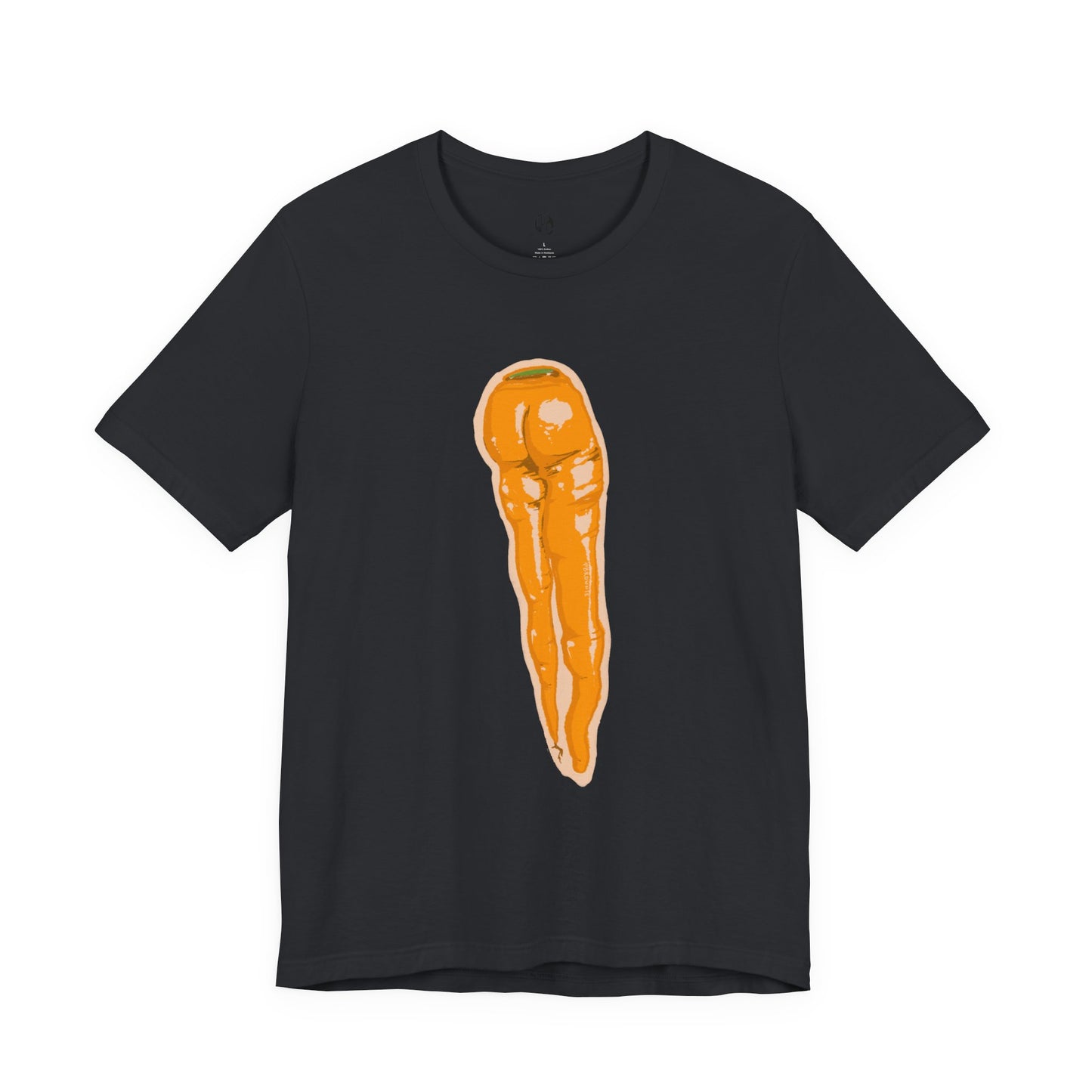 “Carrot Booty” tee shirt designed by Paige Brown