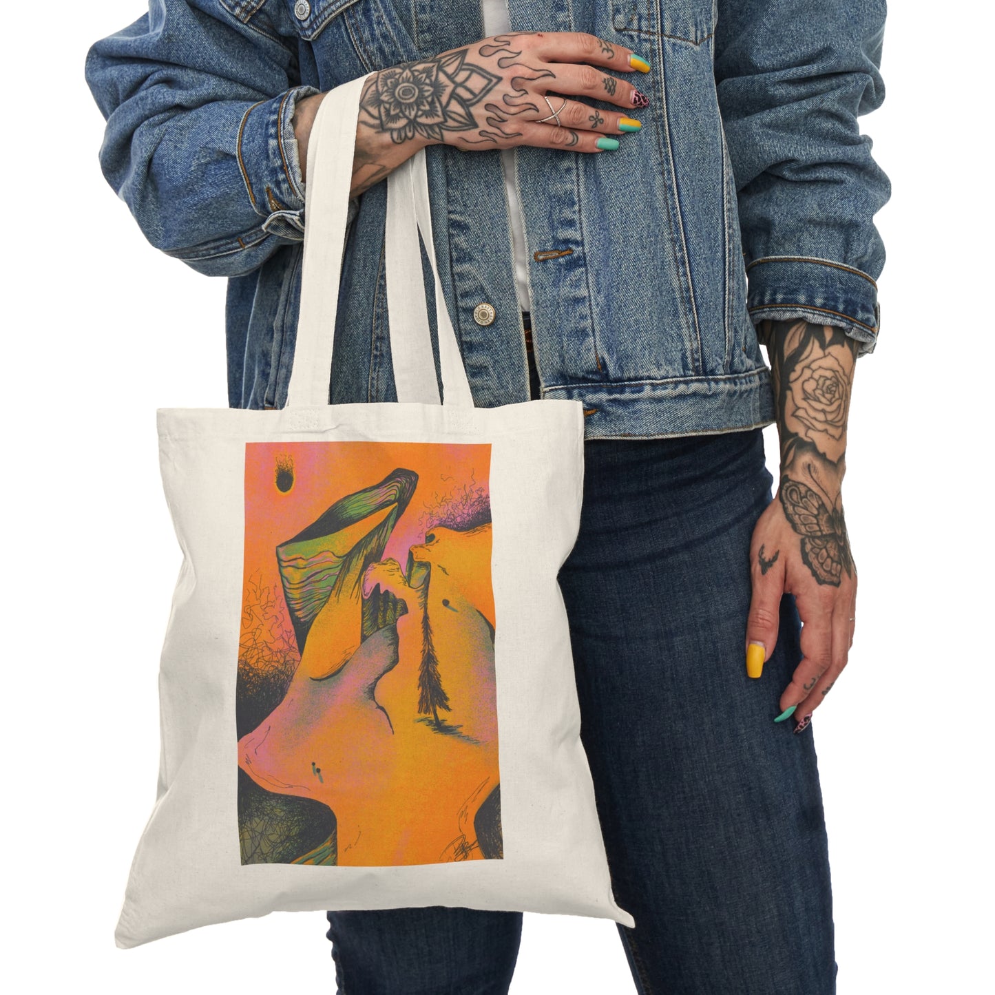 “Traversal” and “Wake Up” tote bag
