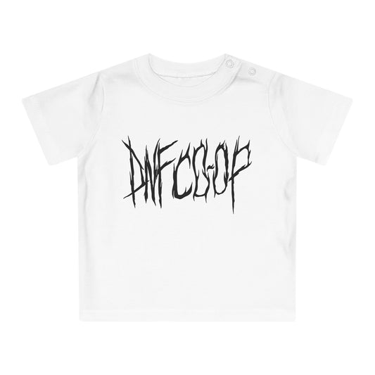 "DNF CO-OP" Baby Tee-shirt of Typography design by Paige Brown