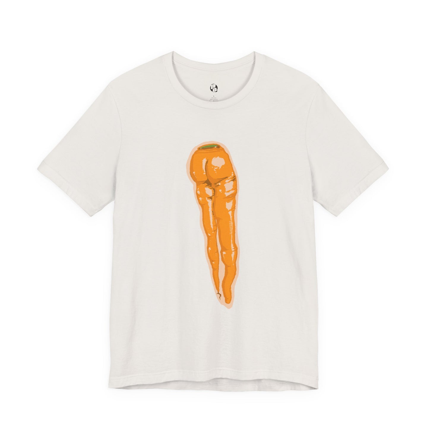 “Carrot Booty” tee shirt designed by Paige Brown