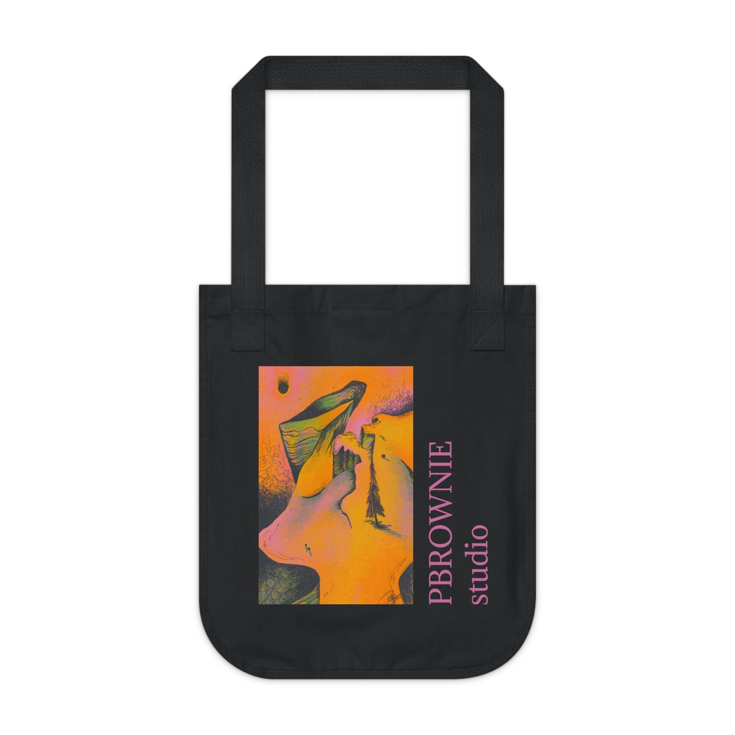 "Traversal" Branded Tote Bag with a print of a Digital Painting by Paige Brown, 2024